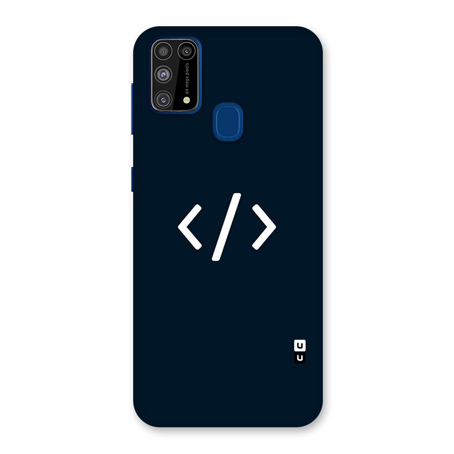 Programmers Style Symbol Glass Back Case for Galaxy F41