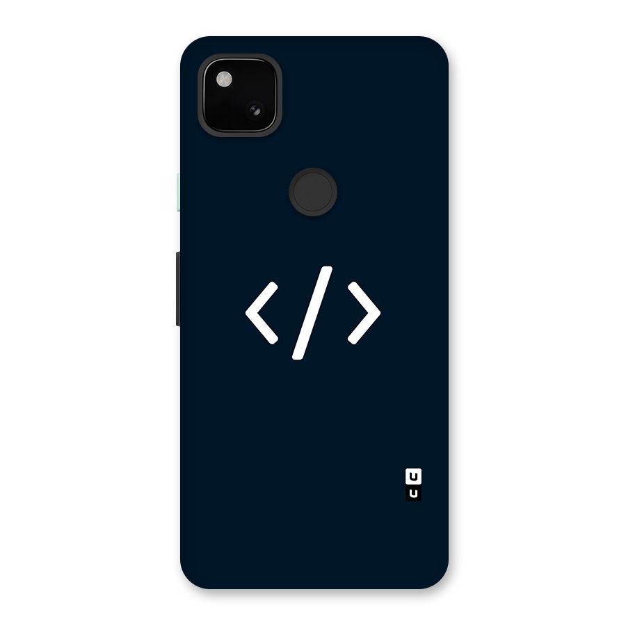 Programmers Style Symbol Glass Back Case for Google Pixel 4a