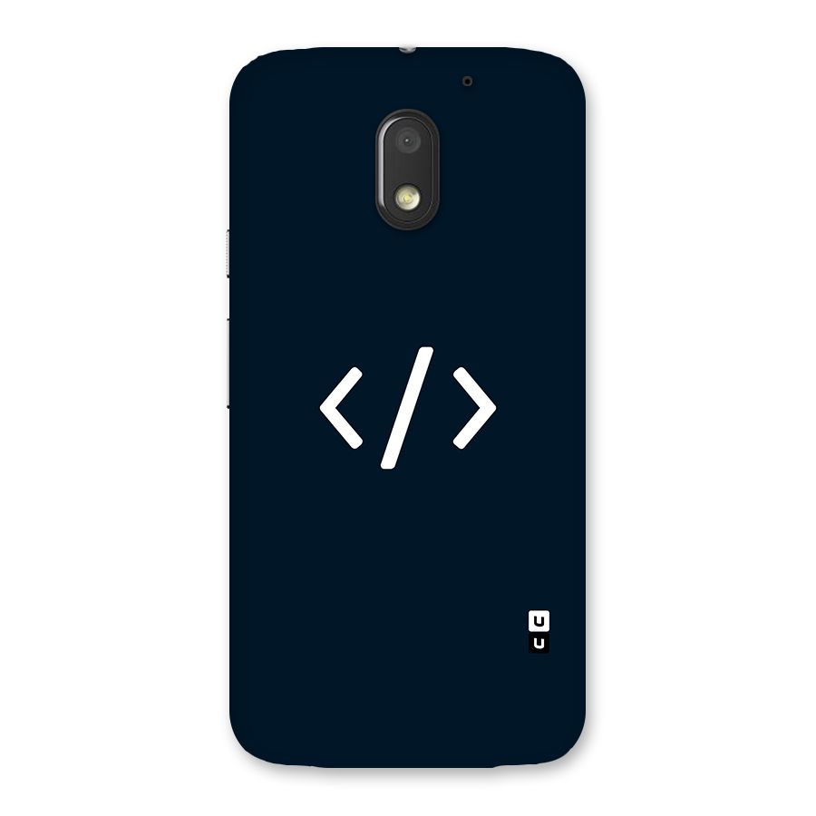 Programmers Style Symbol Back Case for Moto E3 Power
