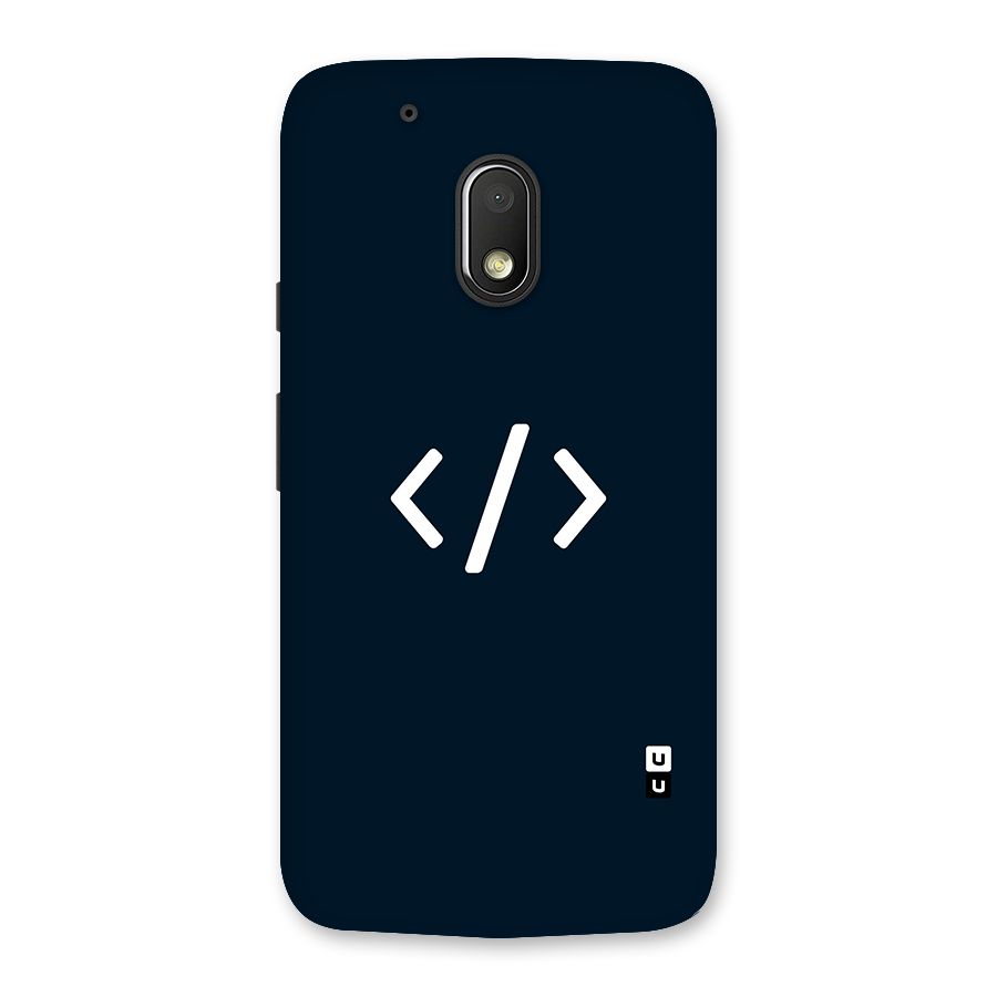 Programmers Style Symbol Back Case for Moto G4 Play