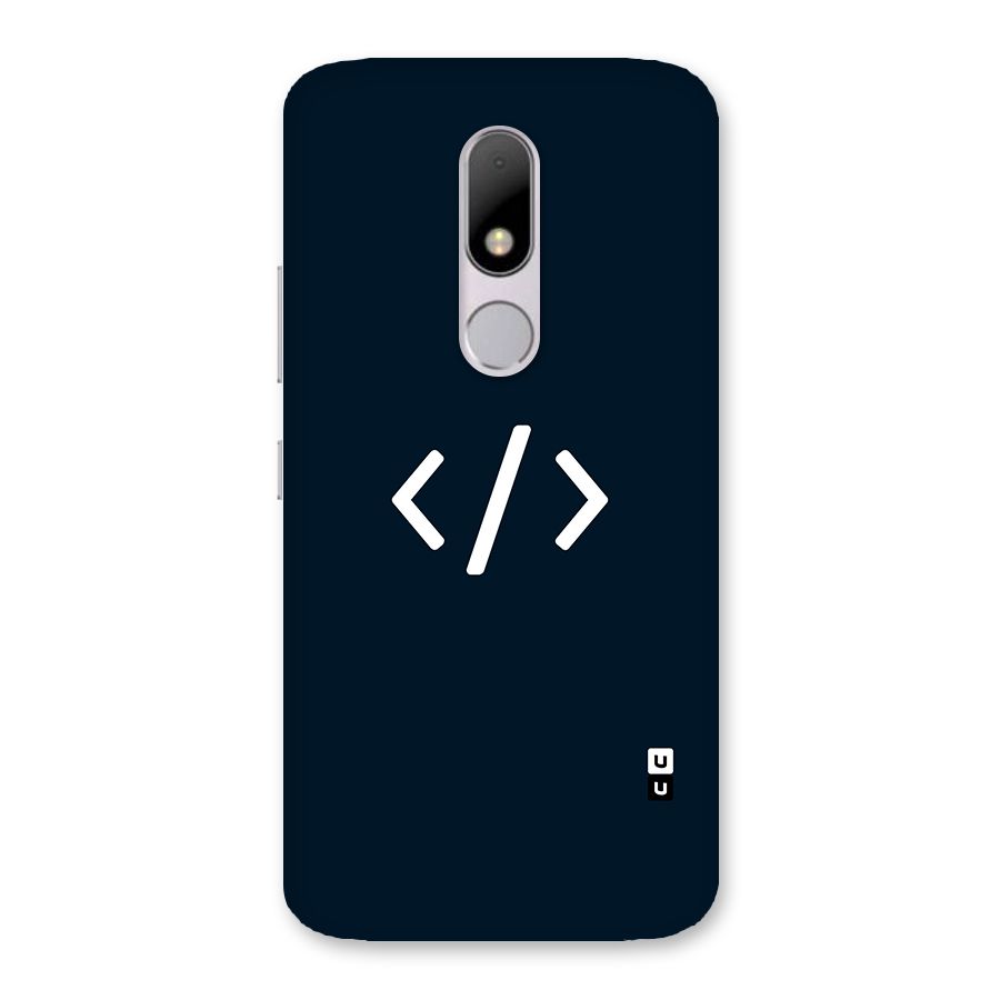Programmers Style Symbol Back Case for Moto M