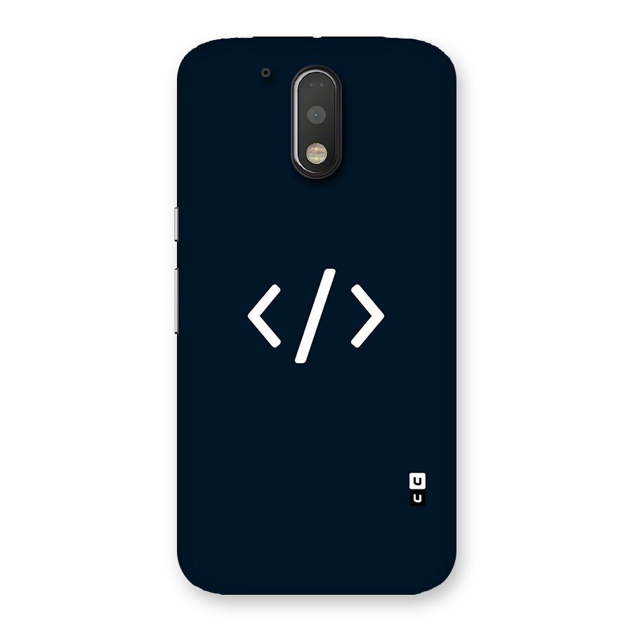 Programmers Style Symbol Back Case for Motorola Moto G4 Plus