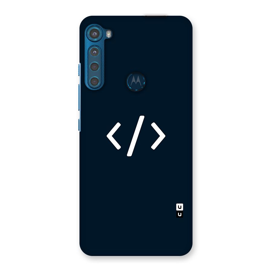 Programmers Style Symbol Back Case for Motorola One Fusion Plus