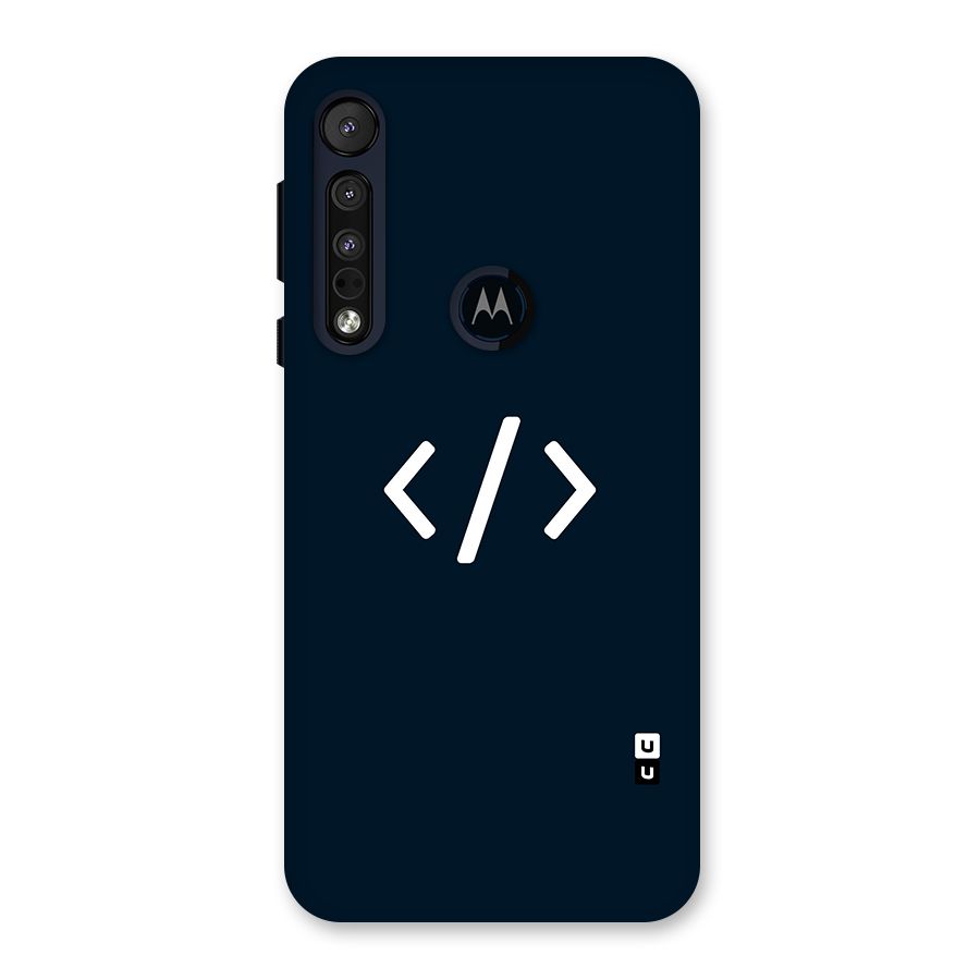 Programmers Style Symbol Back Case for Motorola One Macro