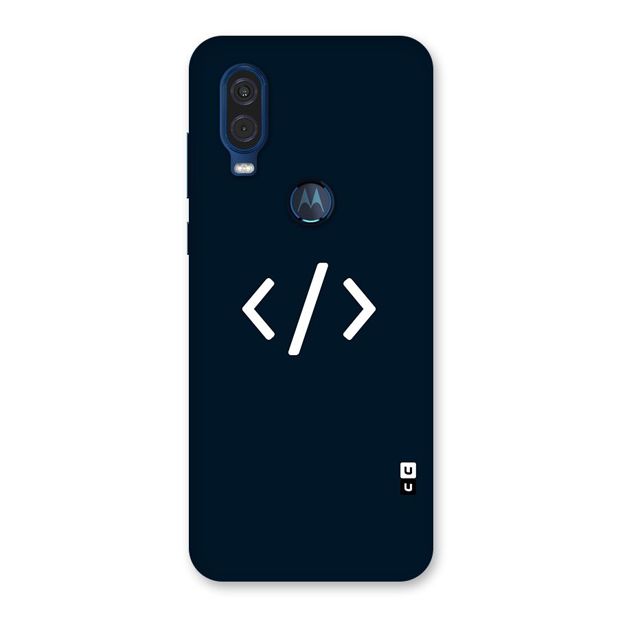Programmers Style Symbol Back Case for Motorola One Vision