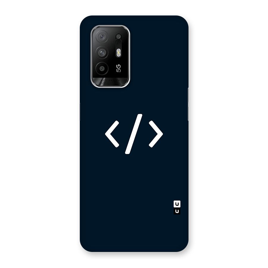 Programmers Style Symbol Glass Back Case for Oppo F19 Pro Plus 5G