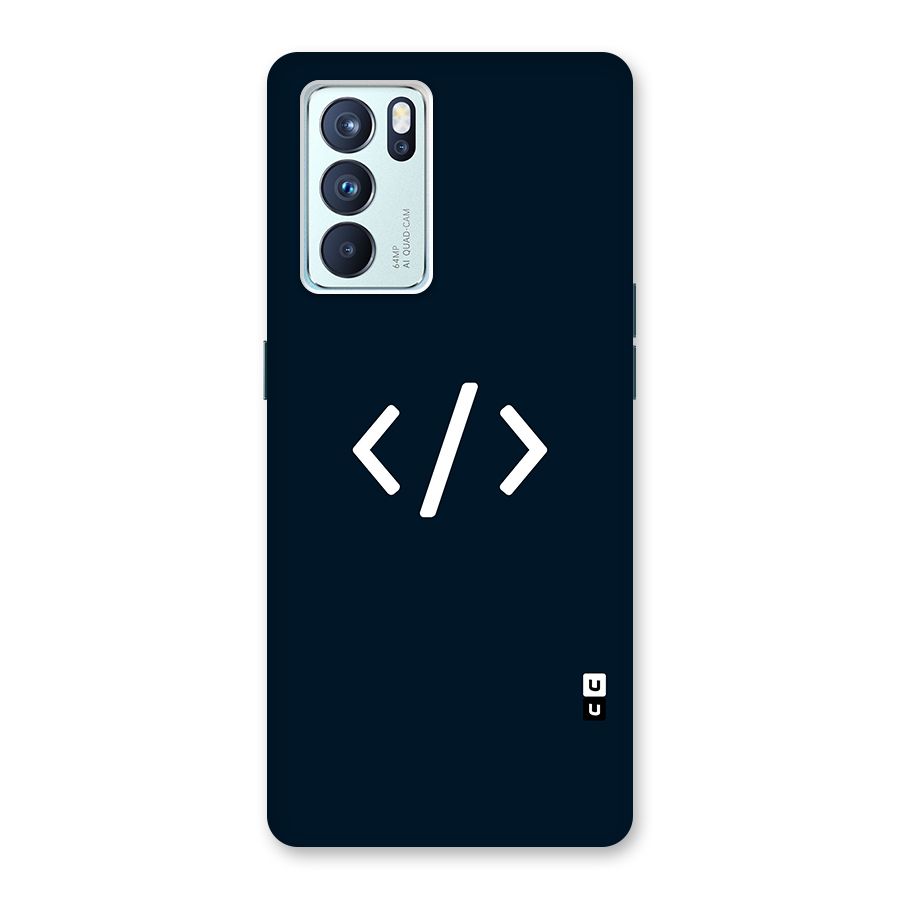 Programmers Style Symbol Glass Back Case for Oppo Reno6 Pro 5G