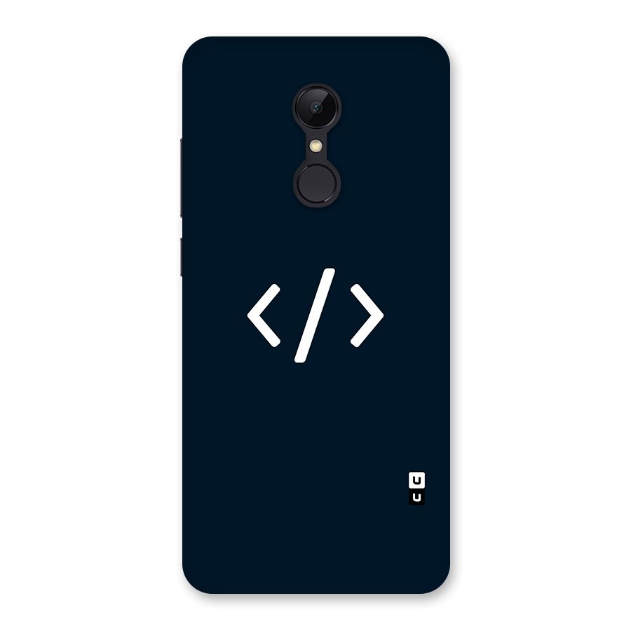 Programmers Style Symbol Back Case for Redmi 5