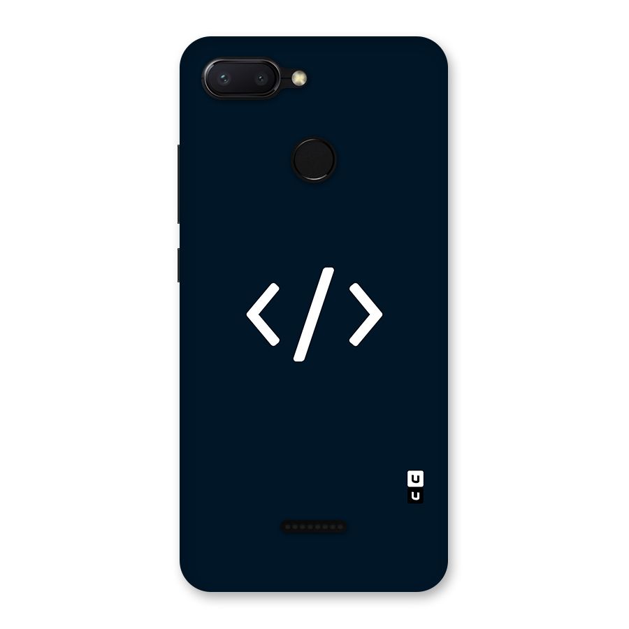 Programmers Style Symbol Back Case for Redmi 6
