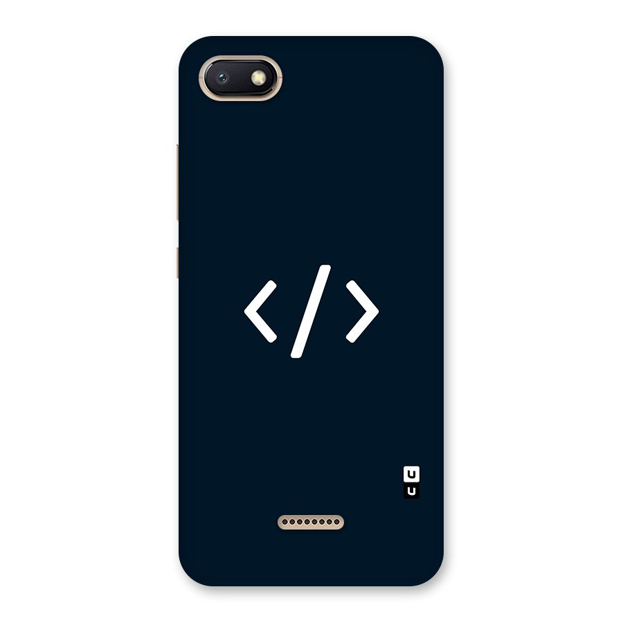 Programmers Style Symbol Back Case for Redmi 6A