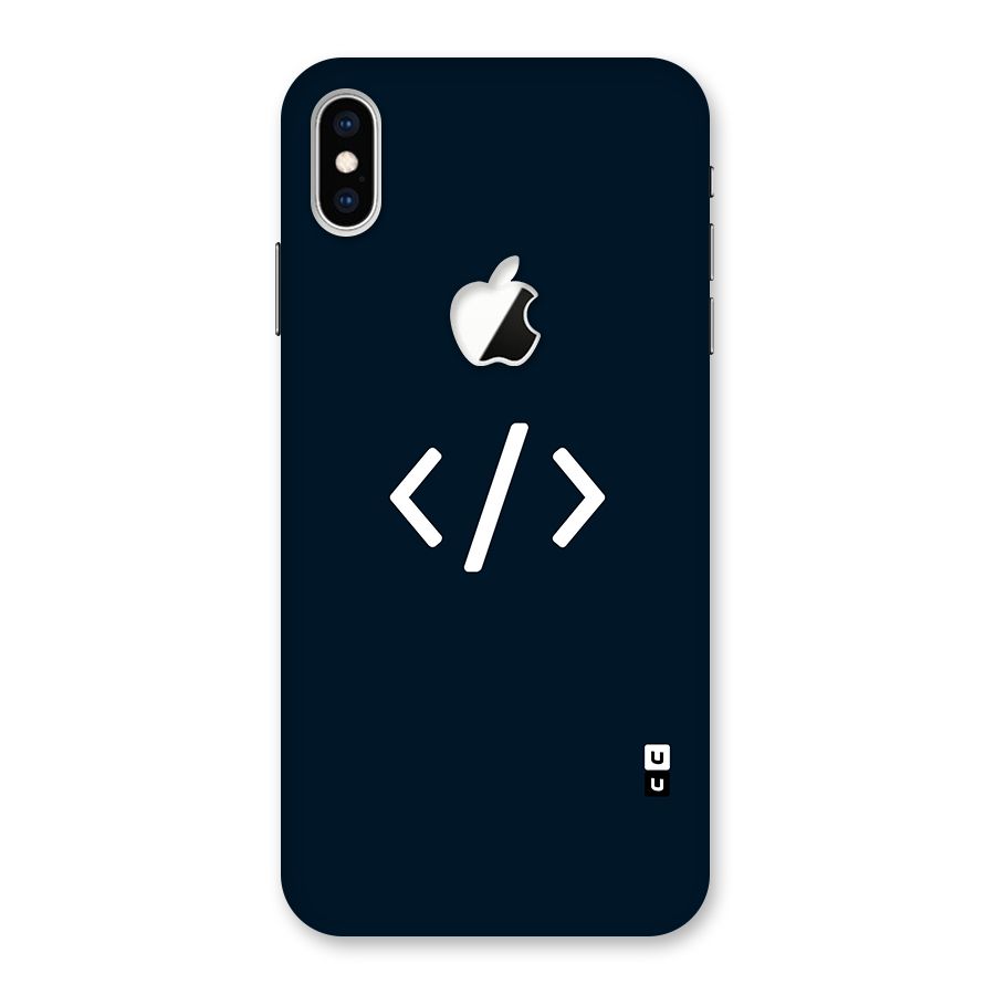 Programmers Style Symbol Back Case for iPhone XS Max Apple Cut