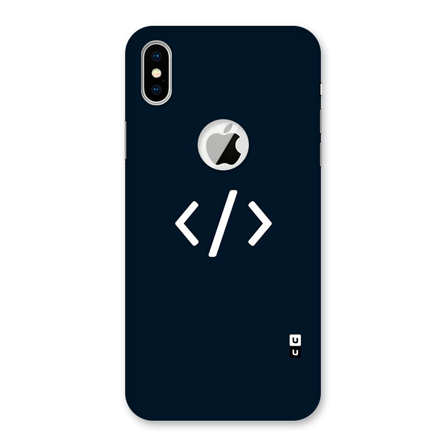 Programmers Style Symbol Back Case for iPhone X Logo Cut