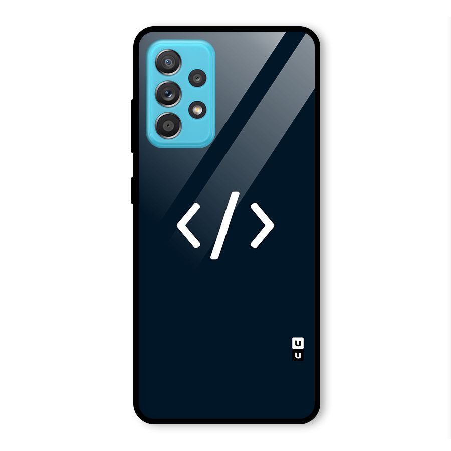 Programmers Style Symbol Glass Back Case for Galaxy A52