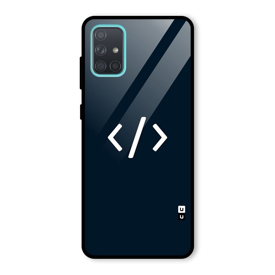 Programmers Style Symbol Glass Back Case for Galaxy A71