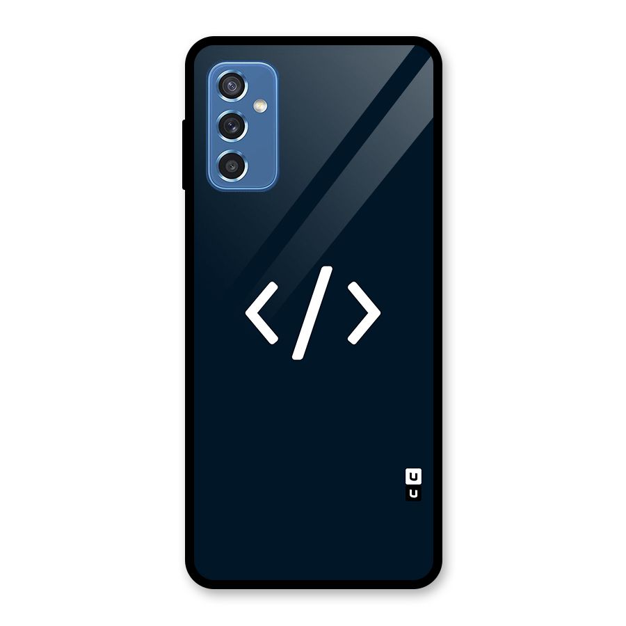 Programmers Style Symbol Glass Back Case for Galaxy M52 5G