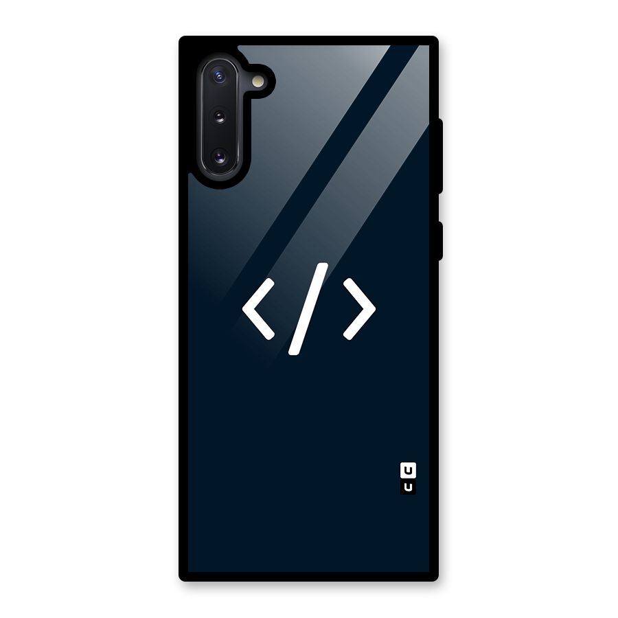 Programmers Style Symbol Glass Back Case for Galaxy Note 10
