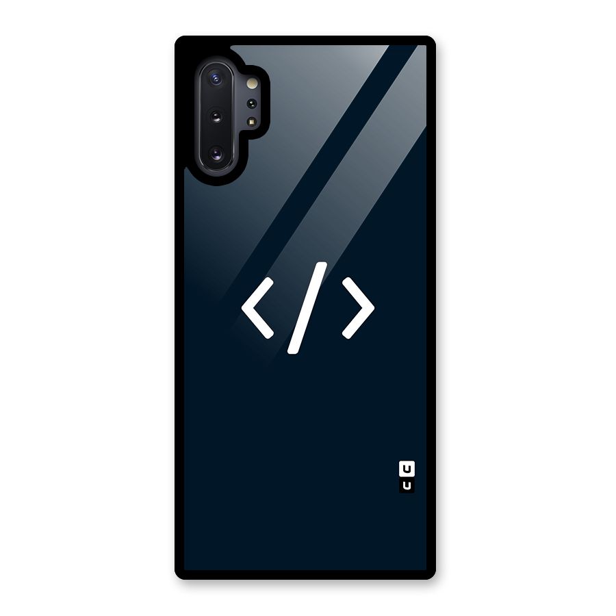 Programmers Style Symbol Glass Back Case for Galaxy Note 10 Plus