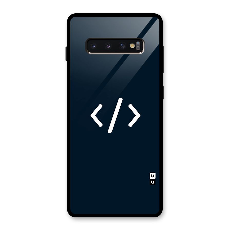 Programmers Style Symbol Glass Back Case for Galaxy S10 Plus