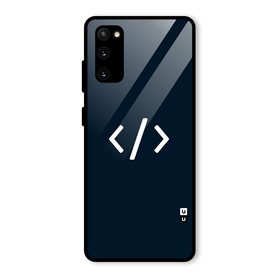 Programmers Style Symbol Glass Back Case for Galaxy S20 FE