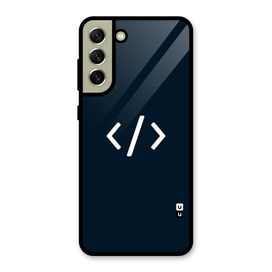 Programmers Style Symbol Glass Back Case for Galaxy S21 FE 5G