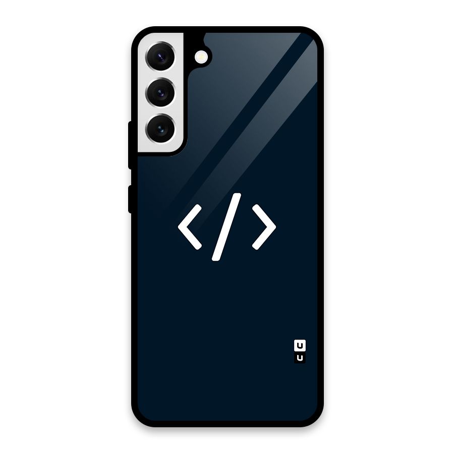 Programmers Style Symbol Glass Back Case for Galaxy S22 Plus 5G