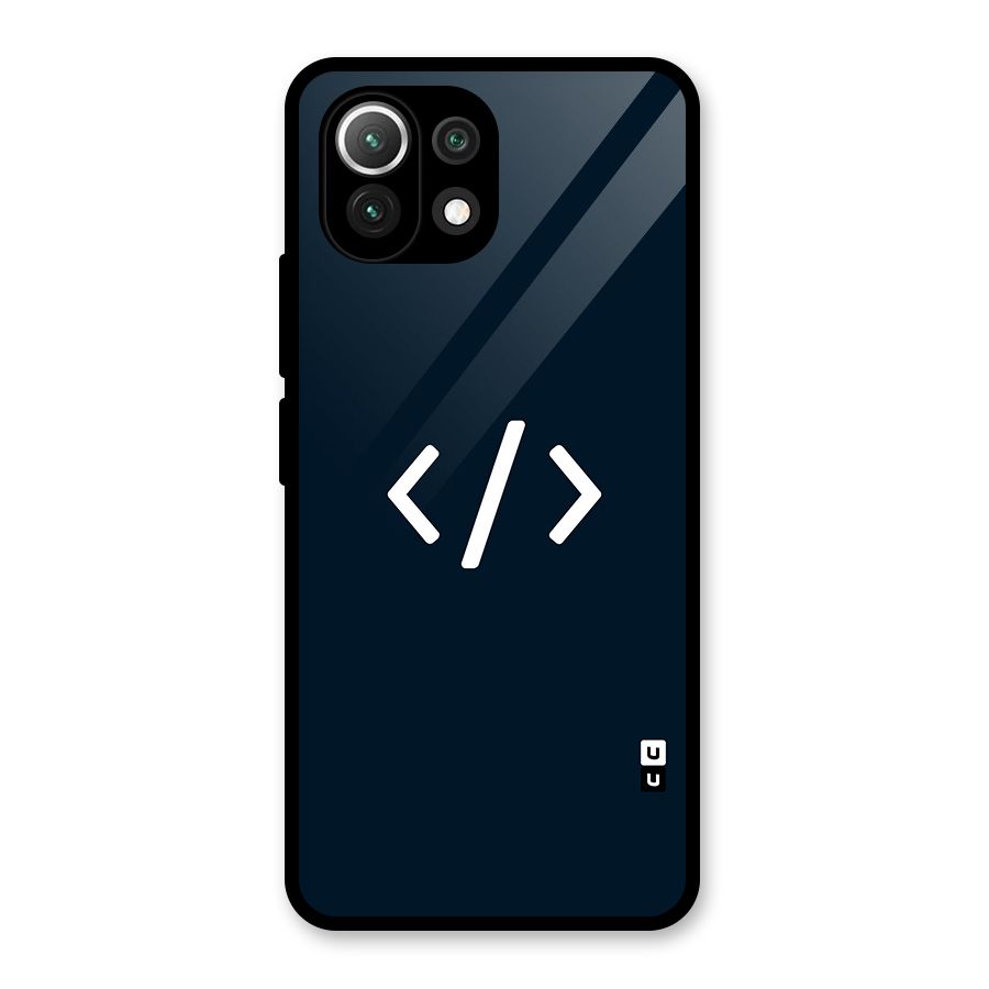 Programmers Style Symbol Glass Back Case for Mi 11 Lite