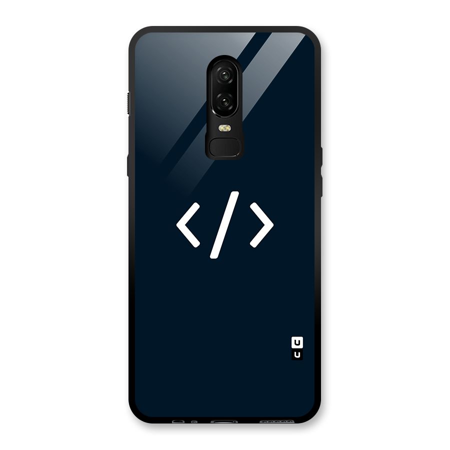 Programmers Style Symbol Glass Back Case for OnePlus 6