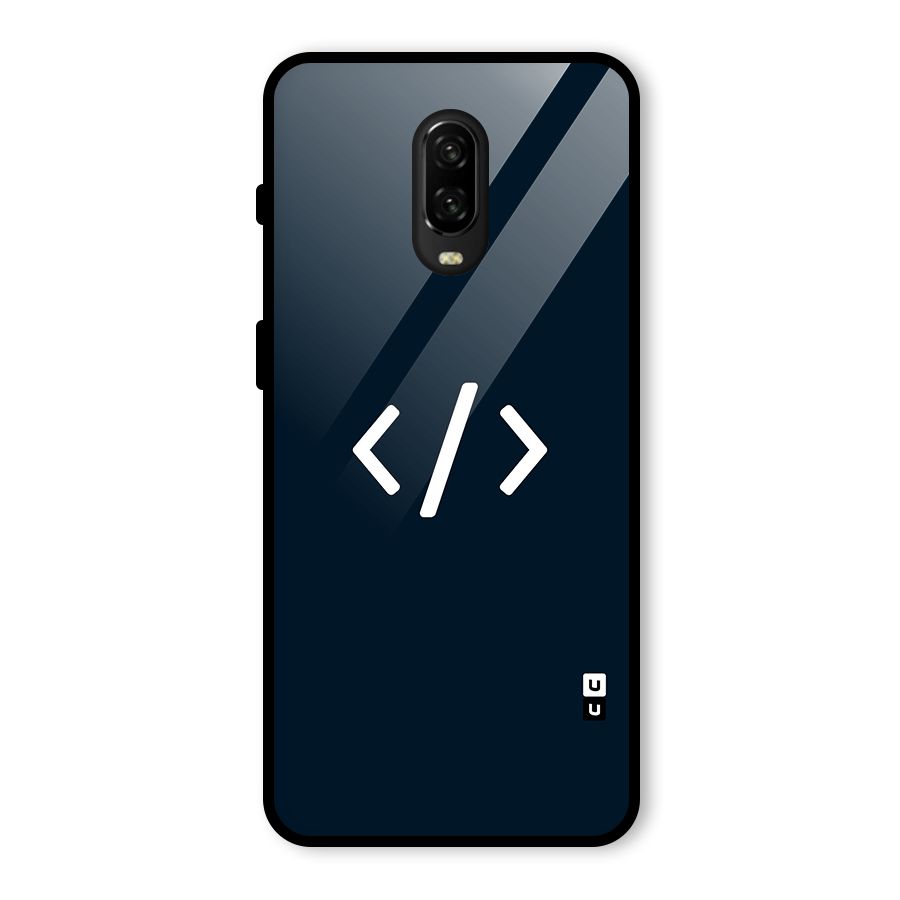 Programmers Style Symbol Glass Back Case for OnePlus 6T