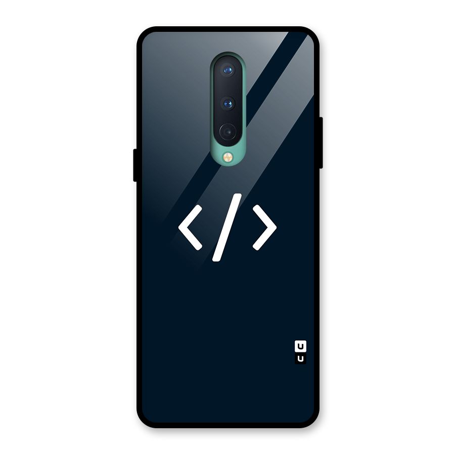 Programmers Style Symbol Glass Back Case for OnePlus 8