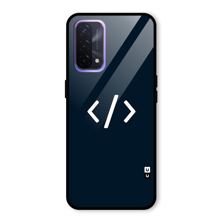 Programmers Style Symbol Glass Back Case for Oppo A74 5G