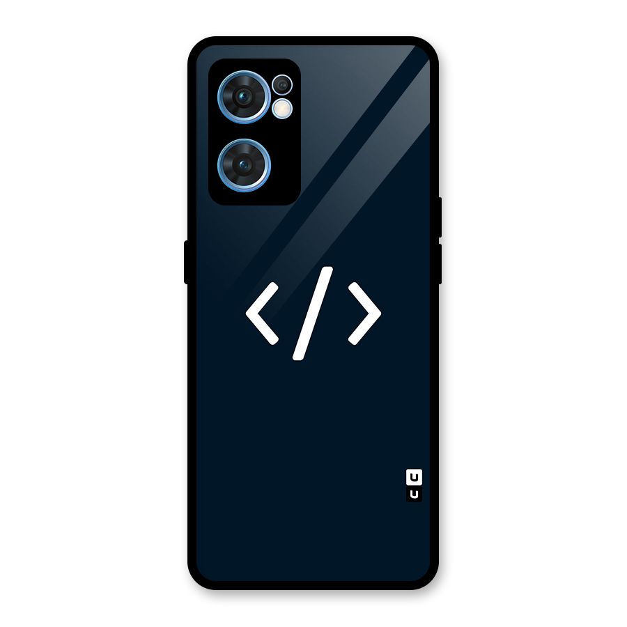 Programmers Style Symbol Glass Back Case for Oppo Reno7 5G