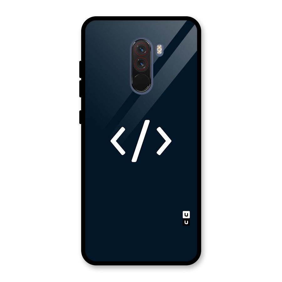 Programmers Style Symbol Glass Back Case for Poco F1