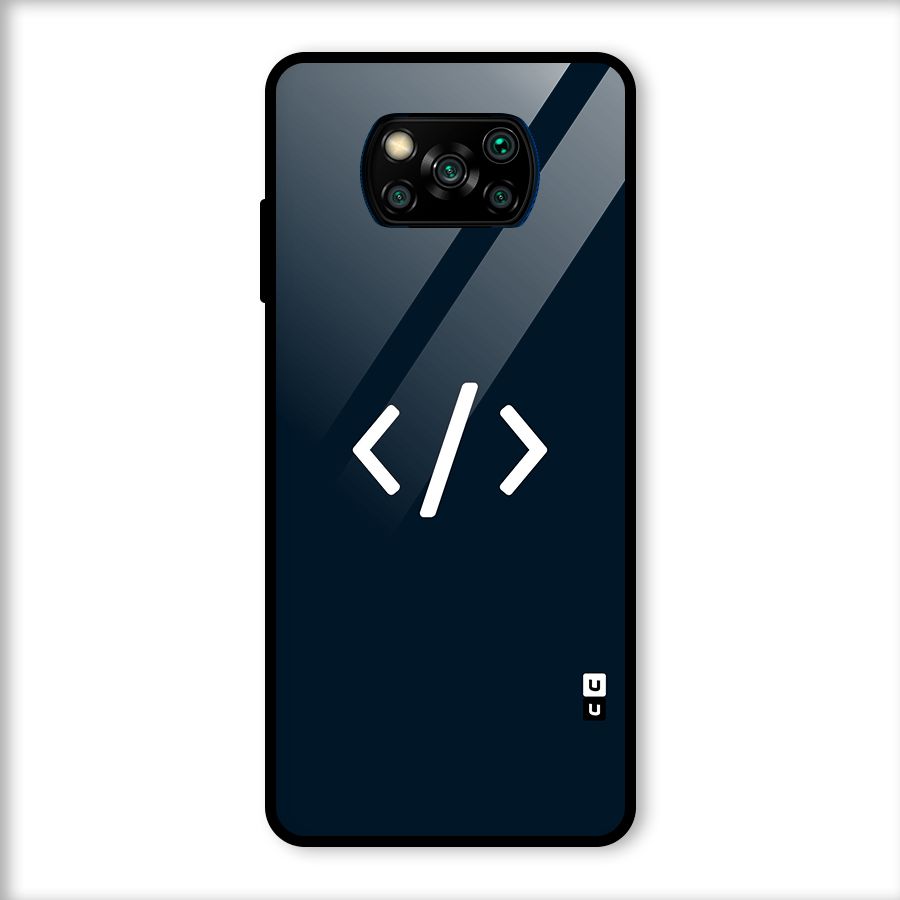 Programmers Style Symbol Glass Back Case for Poco X3