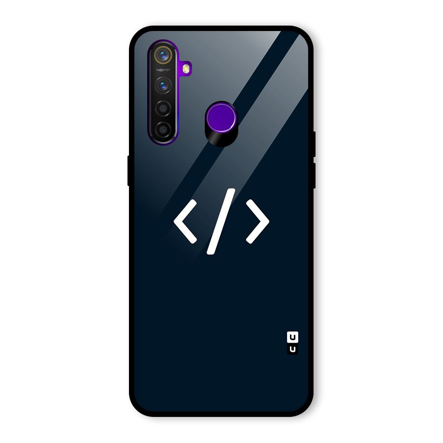 Programmers Style Symbol Glass Back Case for Realme 5 Pro