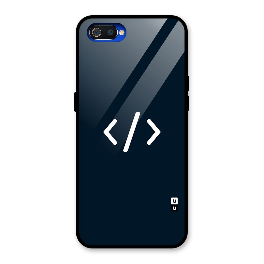 Programmers Style Symbol Glass Back Case for Realme C2