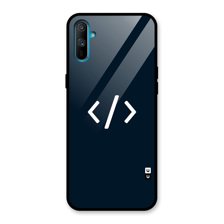 Programmers Style Symbol Glass Back Case for Realme C3