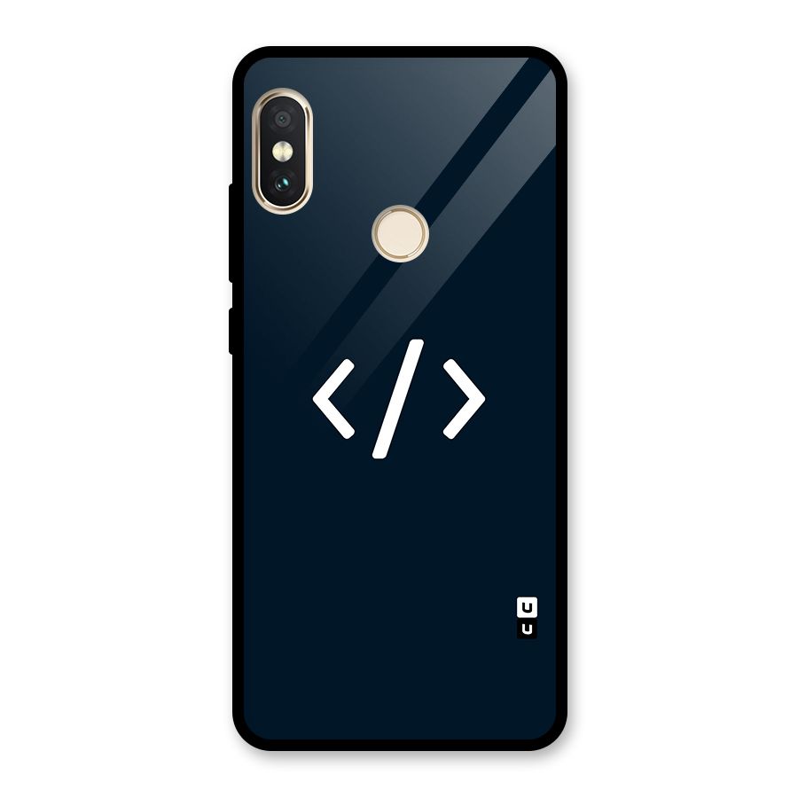 Programmers Style Symbol Glass Back Case for Redmi Note 5 Pro