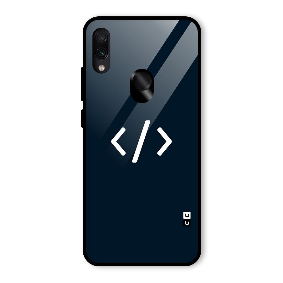 Programmers Style Symbol Glass Back Case for Redmi Note 7 Pro