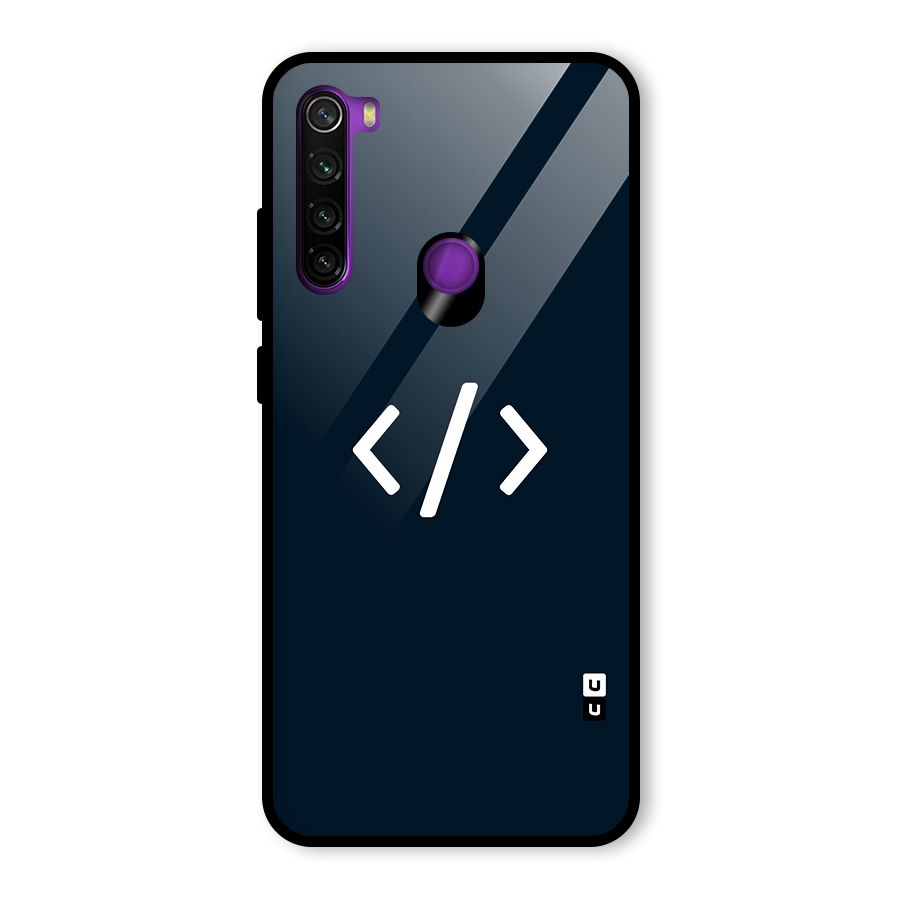 Programmers Style Symbol Glass Back Case for Redmi Note 8