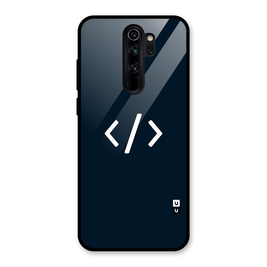 Programmers Style Symbol Glass Back Case for Redmi Note 8 Pro