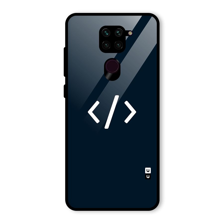 Programmers Style Symbol Glass Back Case for Redmi Note 9