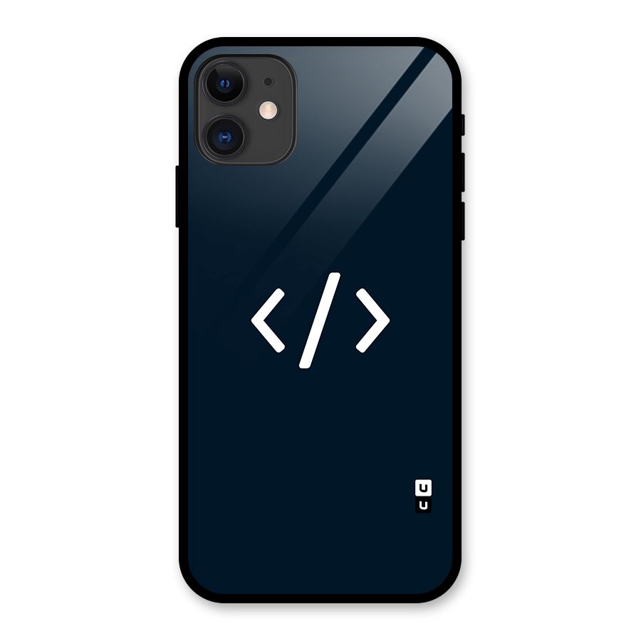 Programmers Style Symbol Glass Back Case for iPhone 11