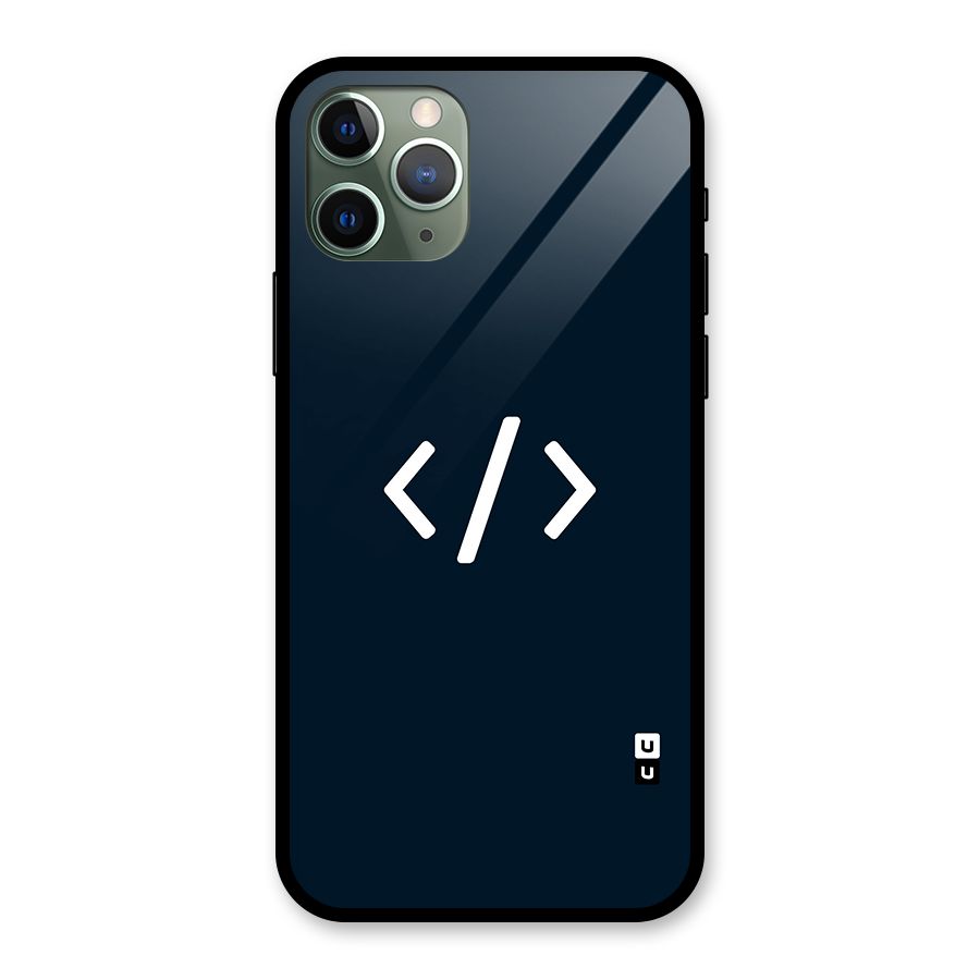 Programmers Style Symbol Glass Back Case for iPhone 11 Pro