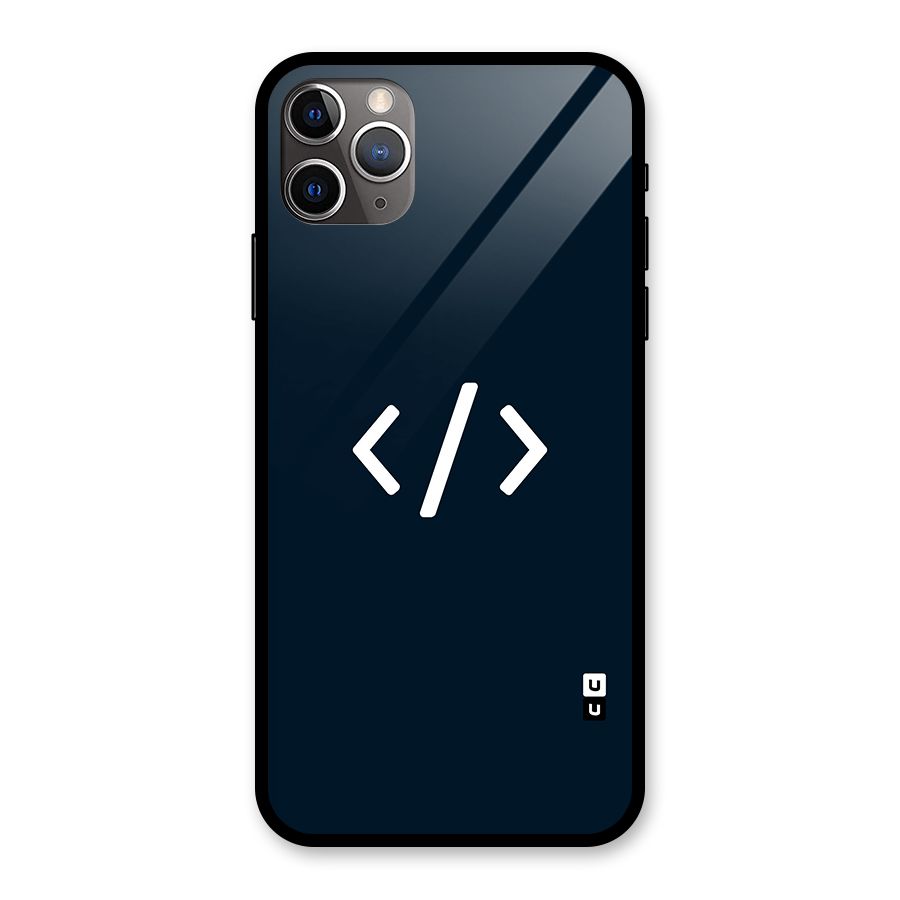 Programmers Style Symbol Glass Back Case for iPhone 11 Pro Max