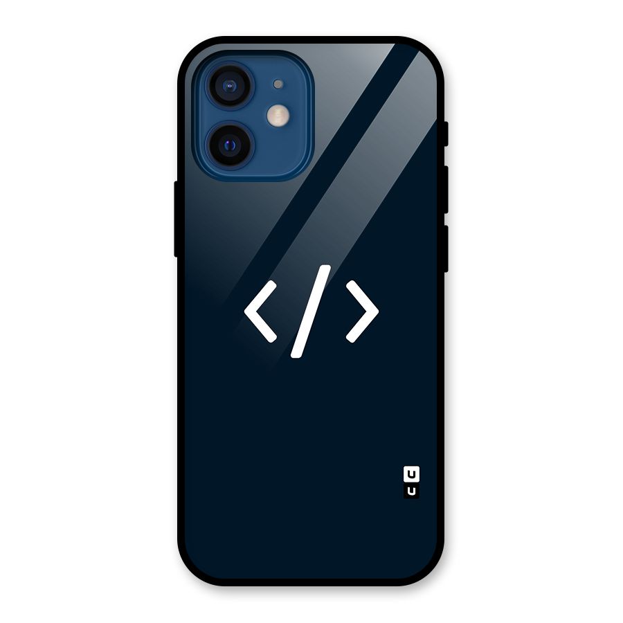 Programmers Style Symbol Glass Back Case for iPhone 12 Mini