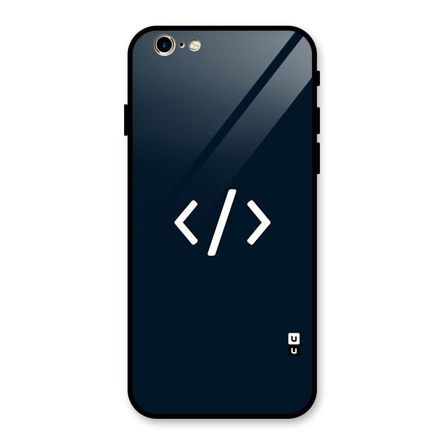 Programmers Style Symbol Glass Back Case for iPhone 6 6S