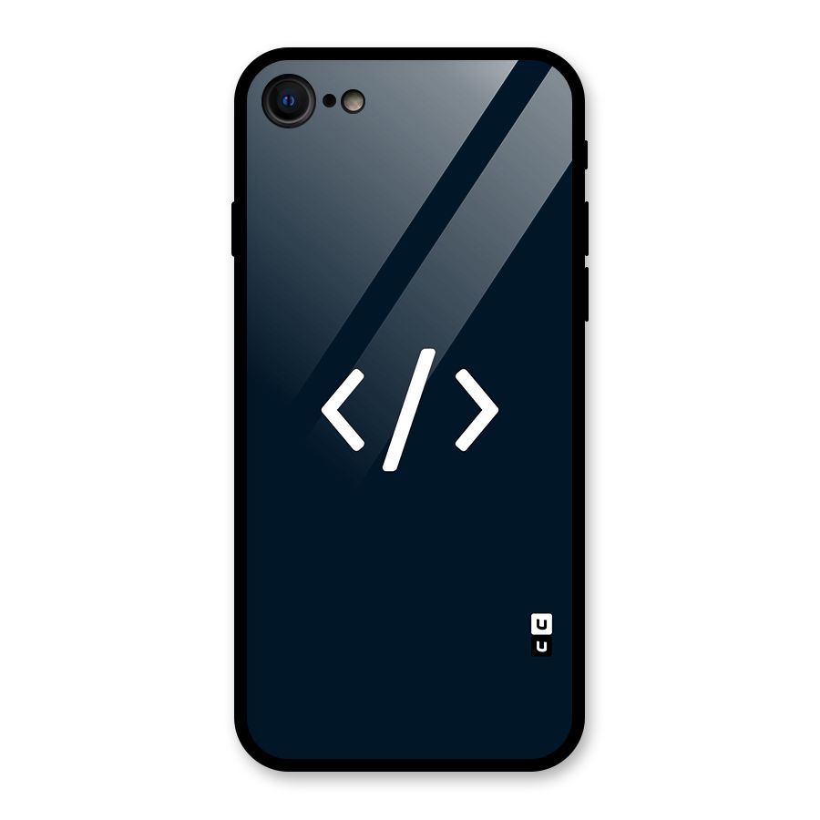 Programmers Style Symbol Glass Back Case for iPhone 7