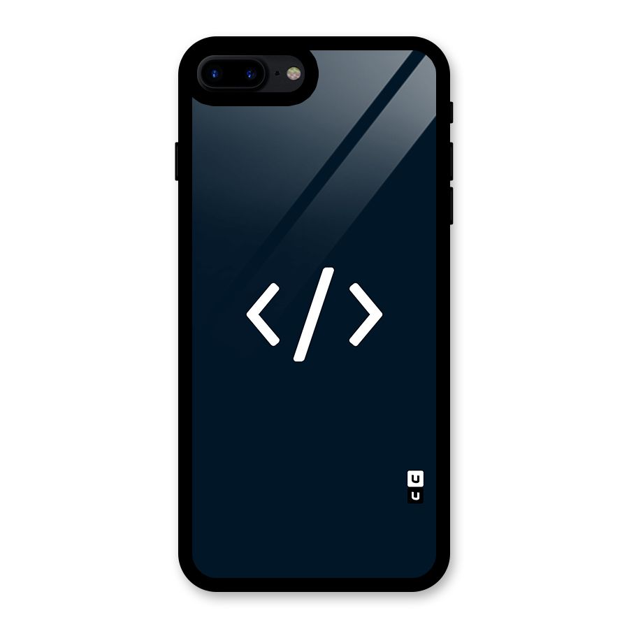 Programmers Style Symbol Glass Back Case for iPhone 8 Plus