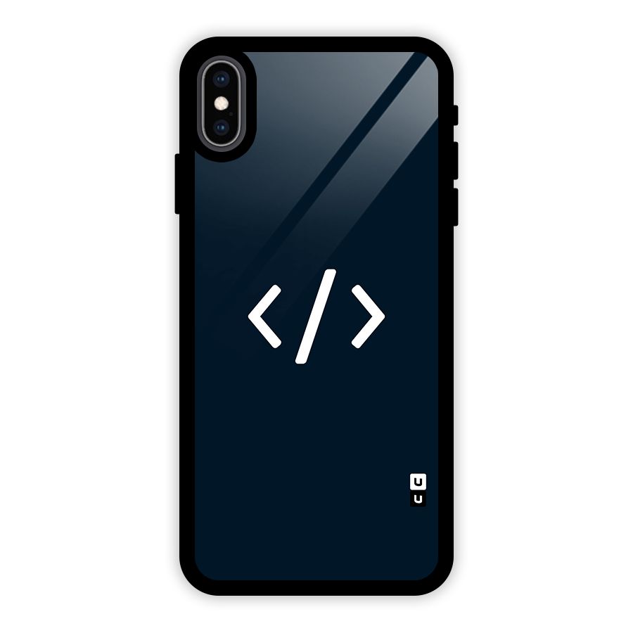 Programmers Style Symbol Glass Back Case for iPhone XS Max