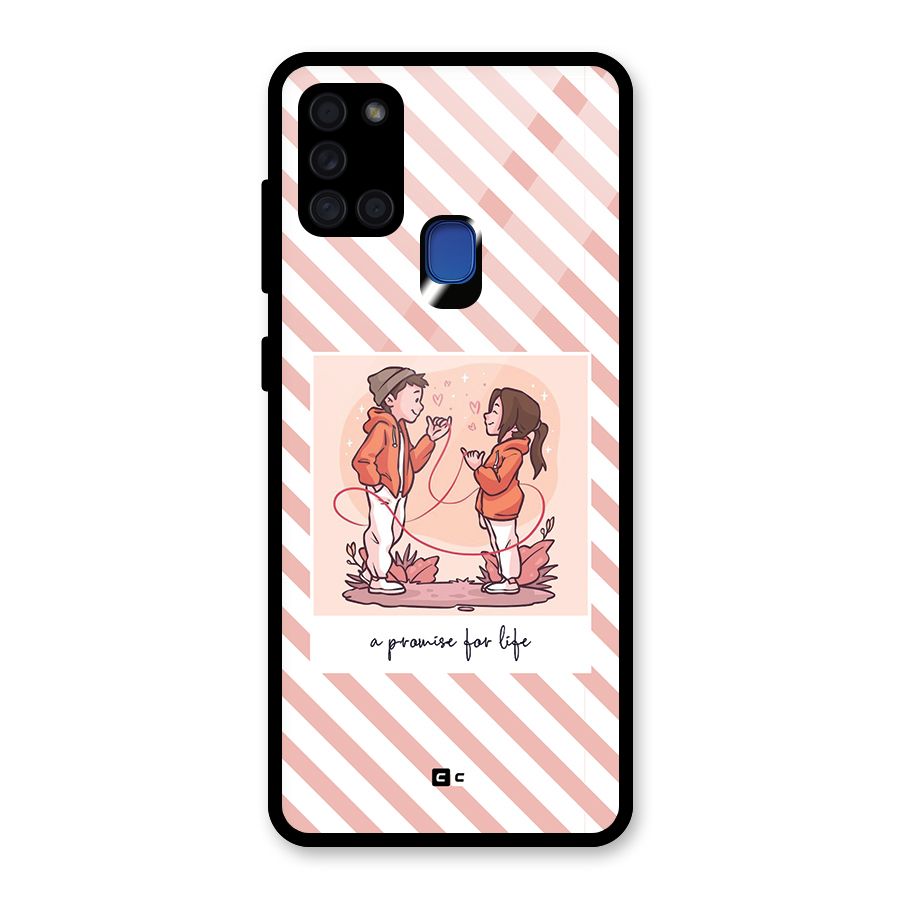 Promise For Life Glass Back Case for Galaxy A21s